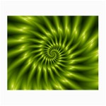 Glossy Lime Green Spiral Fractal  Small Glasses Cloth