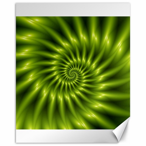 Glossy Lime Green Spiral Fractal  Canvas 16  x 20  from ArtsNow.com 15.75 x19.29  Canvas - 1