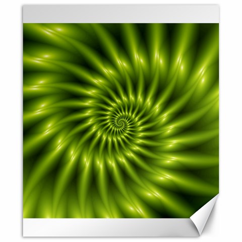 Glossy Lime Green Spiral Fractal  Canvas 20  x 24  from ArtsNow.com 19.57 x23.15  Canvas - 1