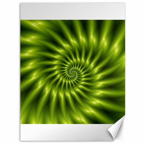 Glossy Lime Green Spiral Fractal  Canvas 36  x 48  from ArtsNow.com 35.26 x46.15  Canvas - 1