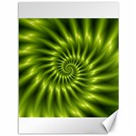 Glossy Lime Green Spiral Fractal  Canvas 36  x 48 