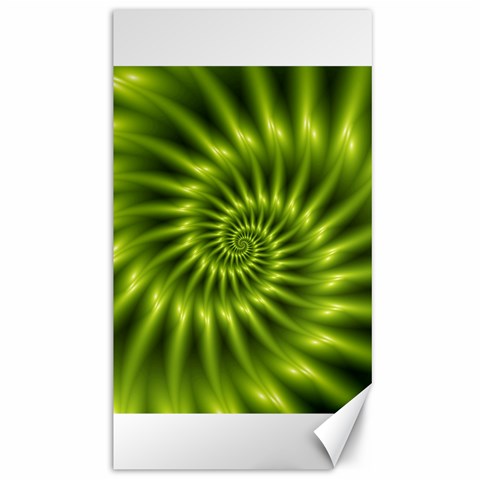 Glossy Lime Green Spiral Fractal  Canvas 40  x 72  from ArtsNow.com 39.28 x69.23  Canvas - 1