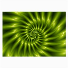 Glossy Lime Green Spiral Fractal  Large Glasses Cloth (2 Sides) from ArtsNow.com Back