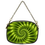 Glossy Lime Green Spiral Fractal  Chain Purse (One Side)