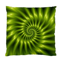 Glossy Lime Green Spiral Fractal  Standard Cushion Case (Two Sides) from ArtsNow.com Back