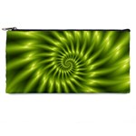 Glossy Lime Green Spiral Fractal  Pencil Case