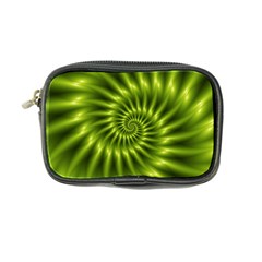 Glossy Lime Green Spiral Fractal  Coin Purse from ArtsNow.com Front