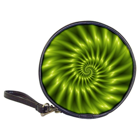 Glossy Lime Green Spiral Fractal  Classic 20 Front