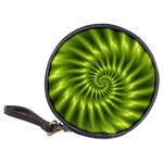 Glossy Lime Green Spiral Fractal  Classic 20-CD Wallet