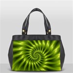 Glossy Lime Green Spiral Fractal  Oversize Office Handbag