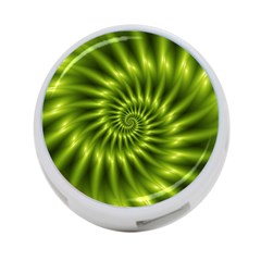 Glossy Lime Green Spiral Fractal  4 Front