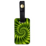 Glossy Lime Green Spiral Fractal  Luggage Tag (one side)