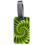 Glossy Lime Green Spiral Fractal  Luggage Tag (two sides)