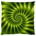 Glossy Lime Green Spiral Fractal  Large Cushion Case (One Side)