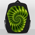 Glossy Lime Green Spiral Fractal  Backpack Bag