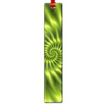 Glossy Lime Green Spiral Fractal  Large Book Mark