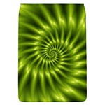 Glossy Lime Green Spiral Fractal  Removable Flap Cover (L)