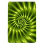 Glossy Lime Green Spiral Fractal  Removable Flap Cover (S)