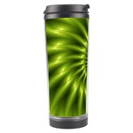 Glossy Lime Green Spiral Fractal  Travel Tumbler