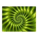 Glossy Lime Green Spiral Fractal  Double Sided Flano Blanket (Mini)