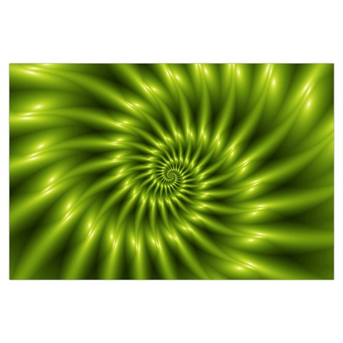 Glossy Lime Green Spiral Fractal  Samsung Galaxy Note 4 Case (Black) from ArtsNow.com Front