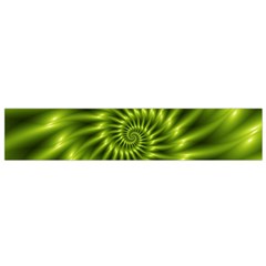 Glossy Lime Green Spiral Fractal  Flano Scarf (Small) from ArtsNow.com Front