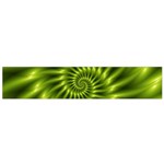 Glossy Lime Green Spiral Fractal  Flano Scarf (Small)