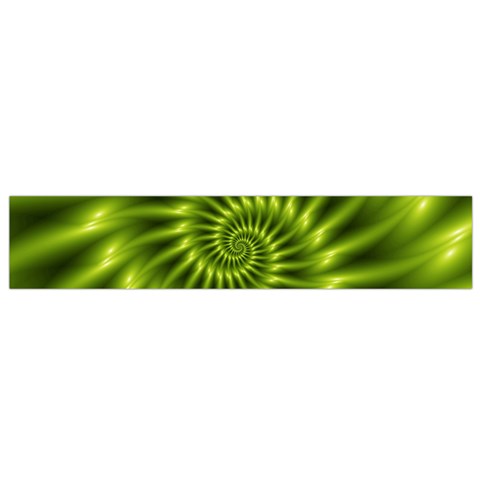 Glossy Lime Green Spiral Fractal  Flano Scarf (Small) from ArtsNow.com Back