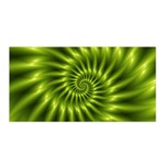 Glossy Lime Green Spiral Fractal  Satin Wrap