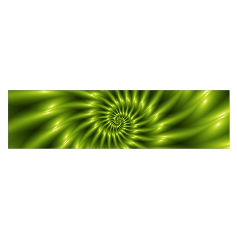 Glossy Lime Green Spiral Fractal  Satin Scarf (Oblong) from ArtsNow.com Front