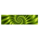 Glossy Lime Green Spiral Fractal  Satin Scarf (Oblong)