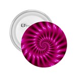 Glossy Hot Pink Fractal Spiral 2.25  Button