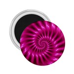 Glossy Hot Pink Fractal Spiral 2.25  Magnet