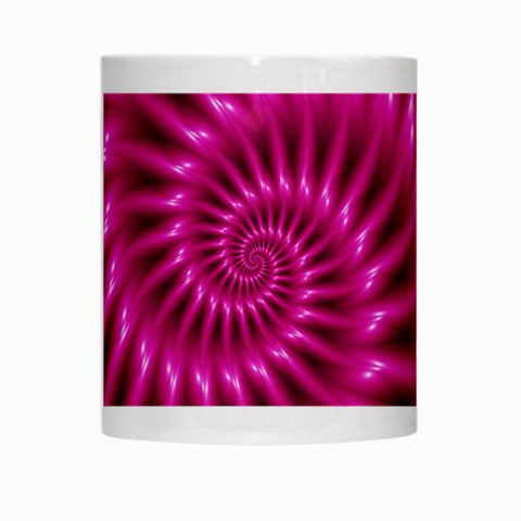 Glossy Hot Pink Fractal Spiral White Mug from ArtsNow.com Center