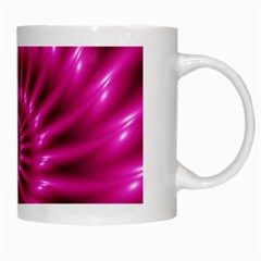 Glossy Hot Pink Fractal Spiral White Mug from ArtsNow.com Right