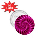 Glossy Hot Pink Fractal Spiral 1.75  Button (10 pack) 