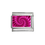 Glossy Hot Pink Fractal Spiral Italian Charm (9mm)