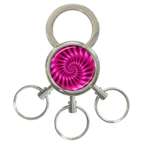 Glossy Hot Pink Fractal Spiral 3 Front