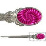 Glossy Hot Pink Fractal Spiral Letter Opener