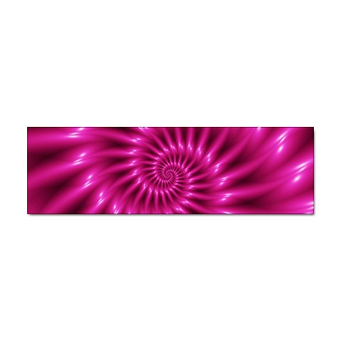 Glossy Hot Pink Fractal Spiral Sticker (Bumper) from ArtsNow.com Front