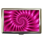 Glossy Hot Pink Fractal Spiral Cigarette Money Case