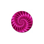 Glossy Hot Pink Fractal Spiral Golf Ball Marker