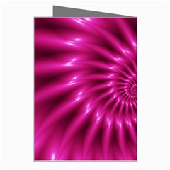 Glossy Hot Pink Fractal Spiral Greeting Card from ArtsNow.com Right