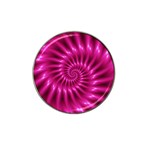 Glossy Hot Pink Fractal Spiral Hat Clip Ball Marker