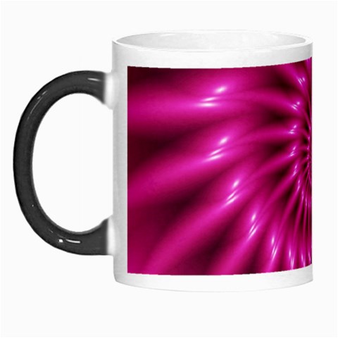 Glossy Hot Pink Fractal Spiral Morph Mug from ArtsNow.com Left