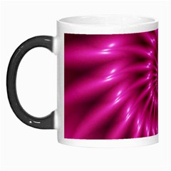 Glossy Hot Pink Fractal Spiral Morph Mug from ArtsNow.com Left