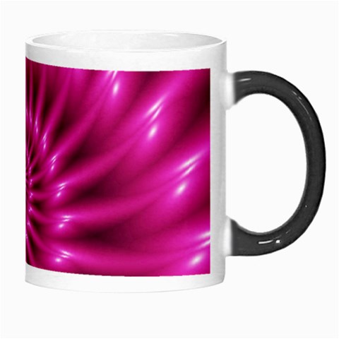 Glossy Hot Pink Fractal Spiral Morph Mug from ArtsNow.com Right