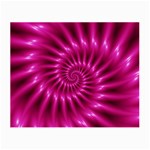 Glossy Hot Pink Fractal Spiral Small Glasses Cloth