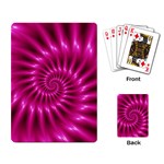 Glossy Hot Pink Fractal Spiral Playing Cards Single Design