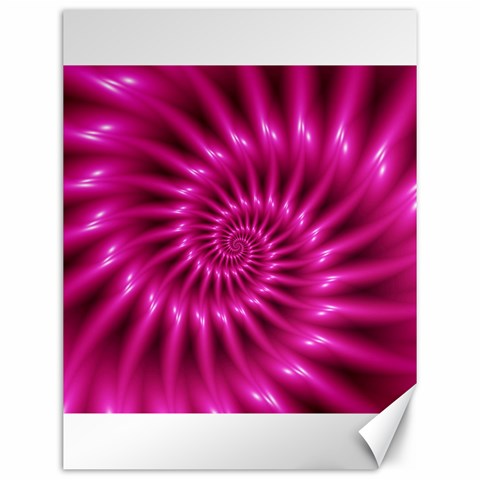 Glossy Hot Pink Fractal Spiral Canvas 12  x 16  from ArtsNow.com 11.86 x15.41  Canvas - 1